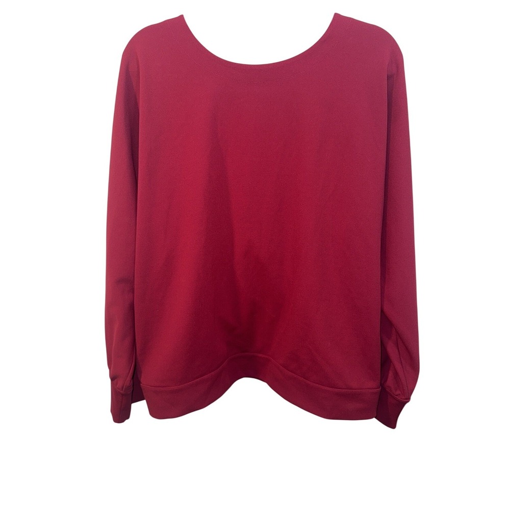 Ann Taylor Blouse Sweater With Cross Back Size XL Burgundy